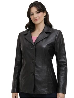 Junction West Black Leather Jacket NWOT
